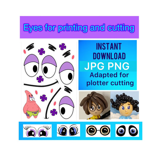 Eyes for printing and cutting 104 (digital stickers)