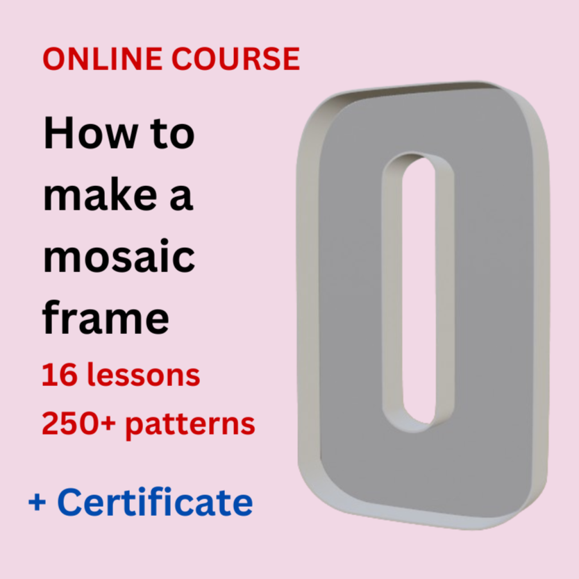 Online Course: How to make a mosaic frame for balloons yourself