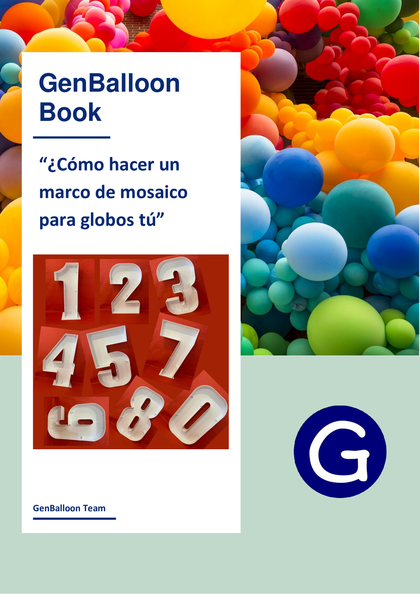 GenBook in Spanish "¿Cómo hacer un marco de mosaico para globos tú mismo?"