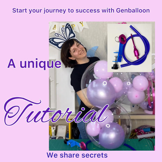 Tutorial: How to fill a bobo balloon with balloon staffing machine.