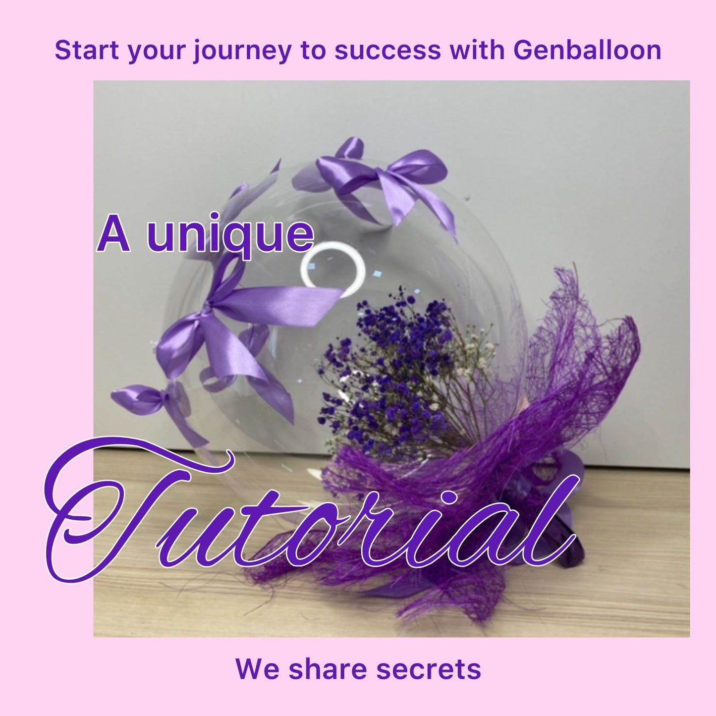 Tutorial: How to place a bouquet of gypsophila in a bobo balloon