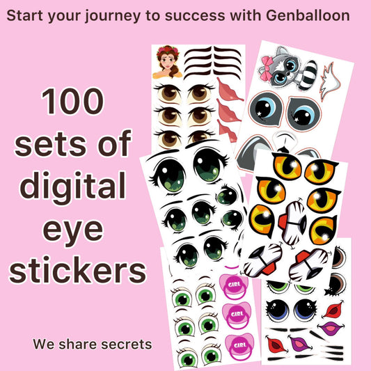 100 sets of EYE stickers (digital stickers)