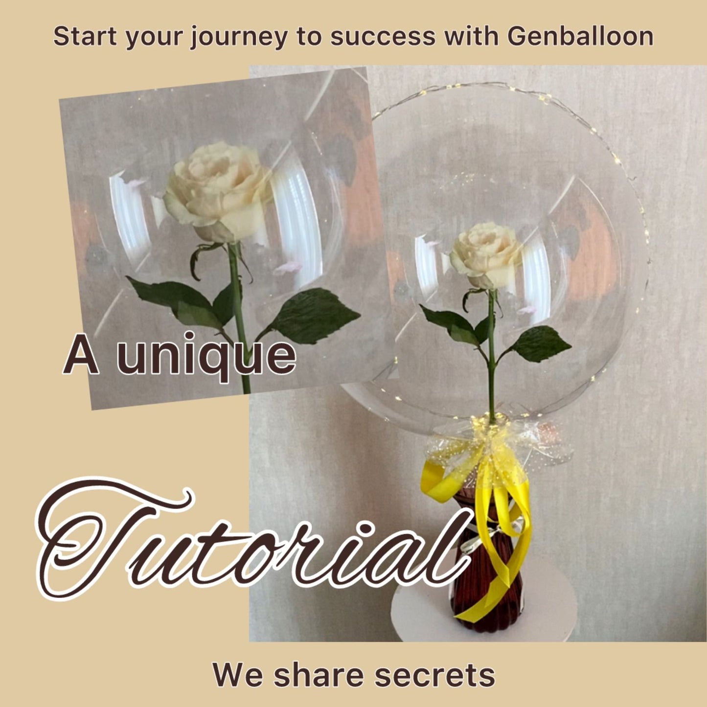 Tutorial: A real live flower inside the bobo balloon. The stem outside.