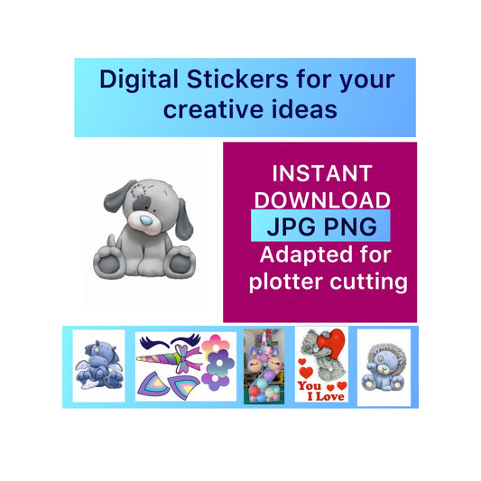 Digital stickers of  Dog