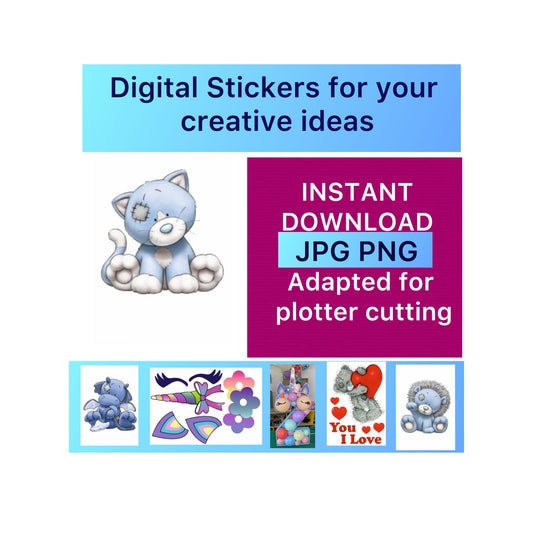 Digital stickers of Cat