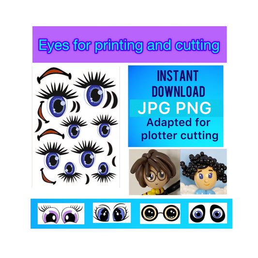 Eyes for printing and cutting 010 (digital stickers)