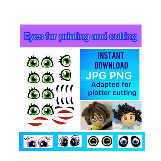 Eyes for printing and cutting 002 (digital stickers)