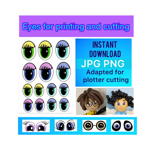 Eyes for printing and cutting 012 (digital stickers)