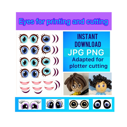 Eyes for printing and cutting 006 (digital stickers)