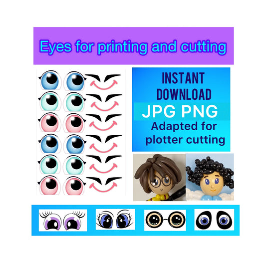 Eyes for printing and cutting  37 (digital stickers)