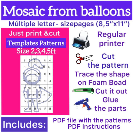 Template of Cartoon Knight (All sizes are included: 2, 3, 4, 5ft.)