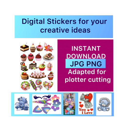 Digital stickers of  Cake 2