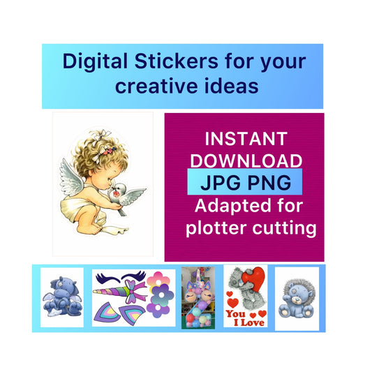 Digital stickers of Angel 8