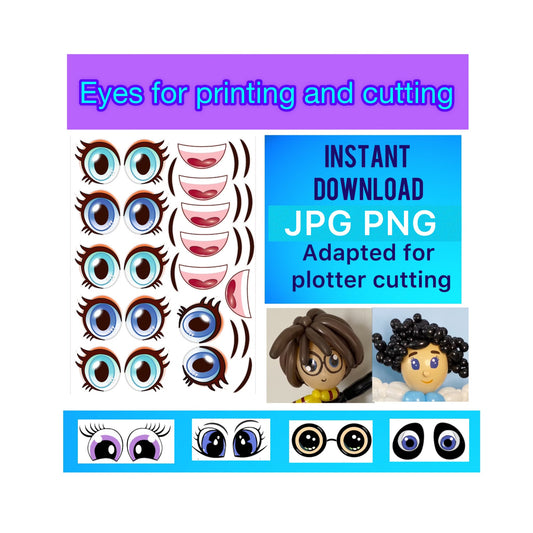 Eyes for printing and cutting  35 (digital stickers)