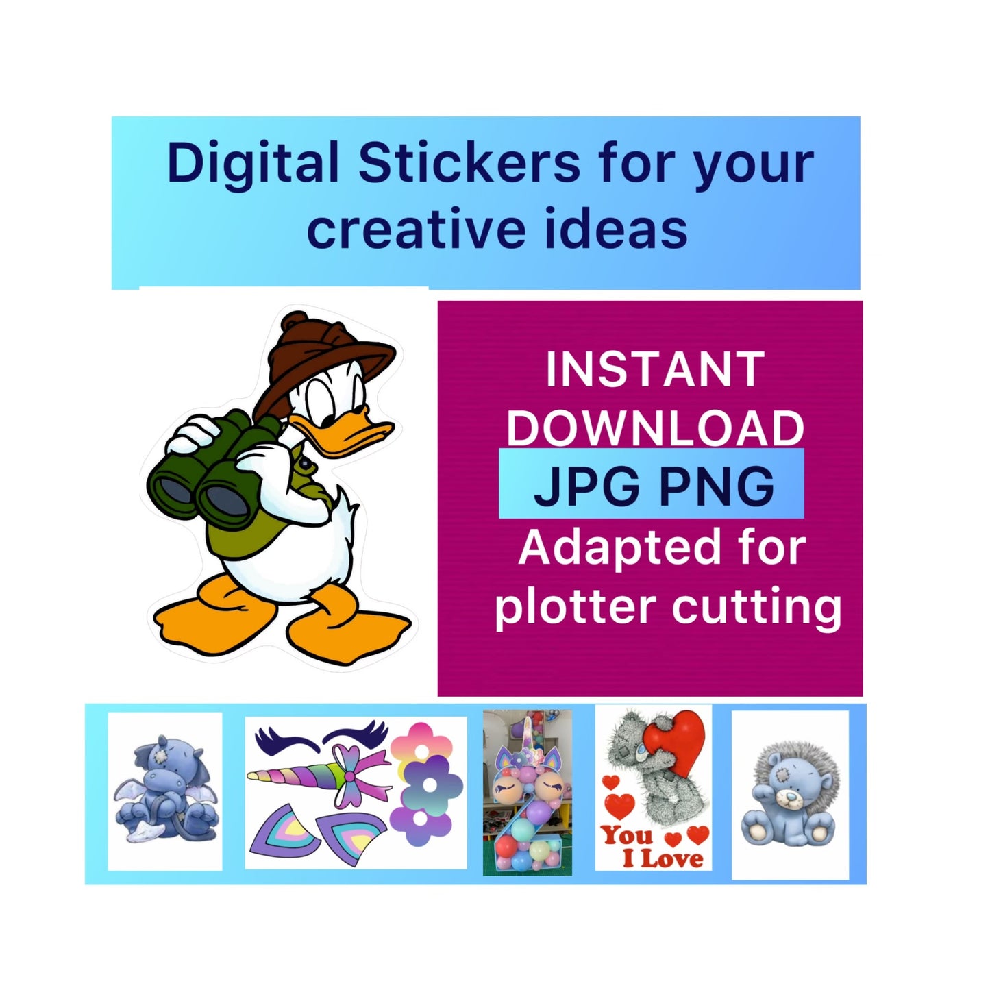 Digital stickers of  Mickey safari 6