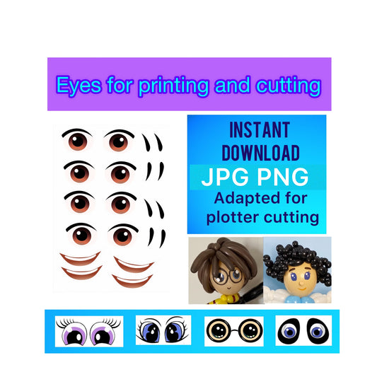 Eyes for printing and cutting 005 (digital stickers)