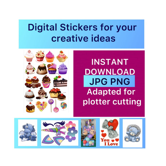 Digital stickers of  Cake 1