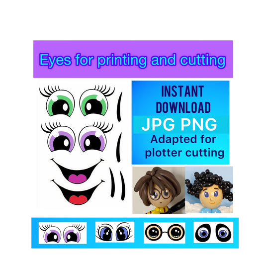 Eyes for printing and cutting 003 (digital stickers)