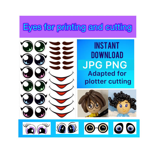 Eyes for printing and cutting  36 (digital stickers)