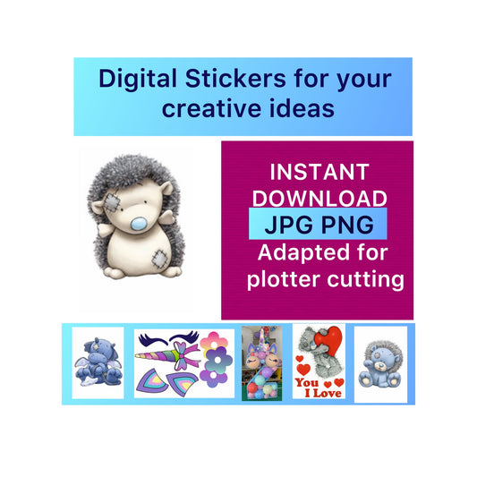 Digital stickers of Hedgehog