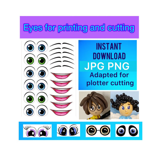 Eyes for printing and cutting  43 (digital stickers)