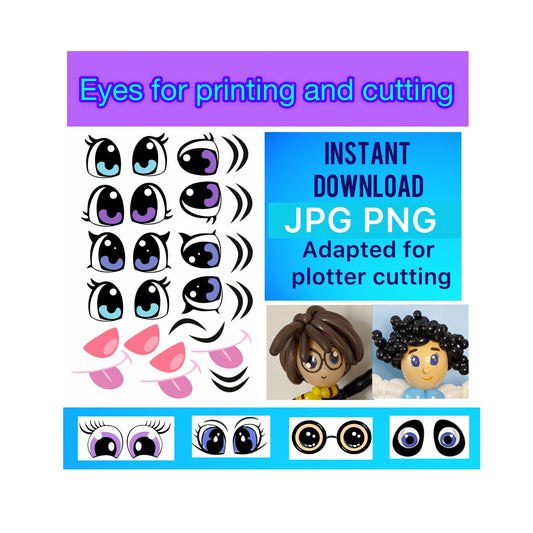 Eyes for printing and cutting 007 (digital stickers)